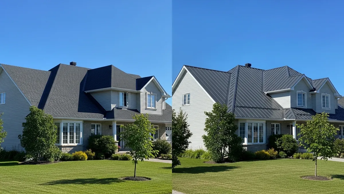 Bardeaux d'asphalte vs tôle : comparaison complète